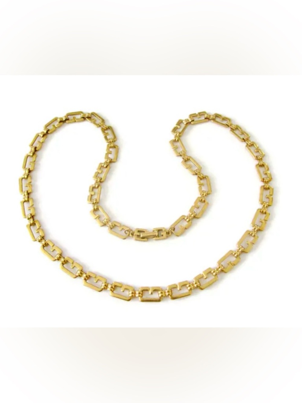 Givenchy Vintage G-Link Gold Plated Necklace